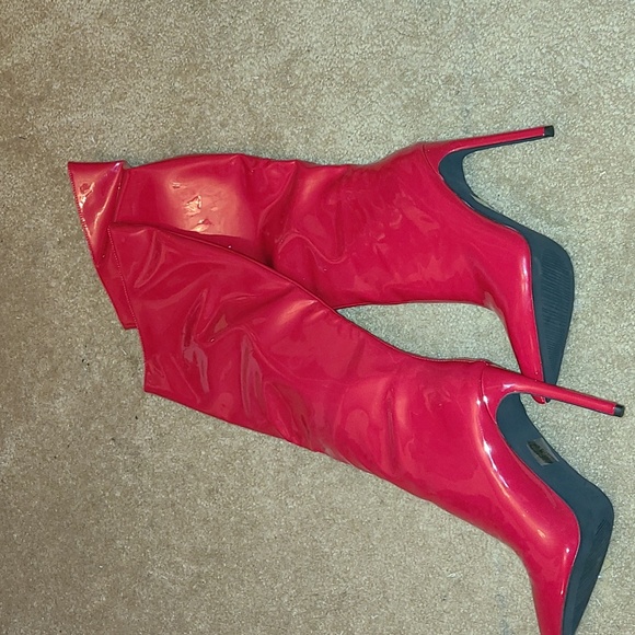 Red Patent Boots - Picture 3 of 5